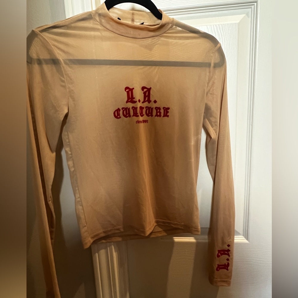 L.A. Couture sheer top